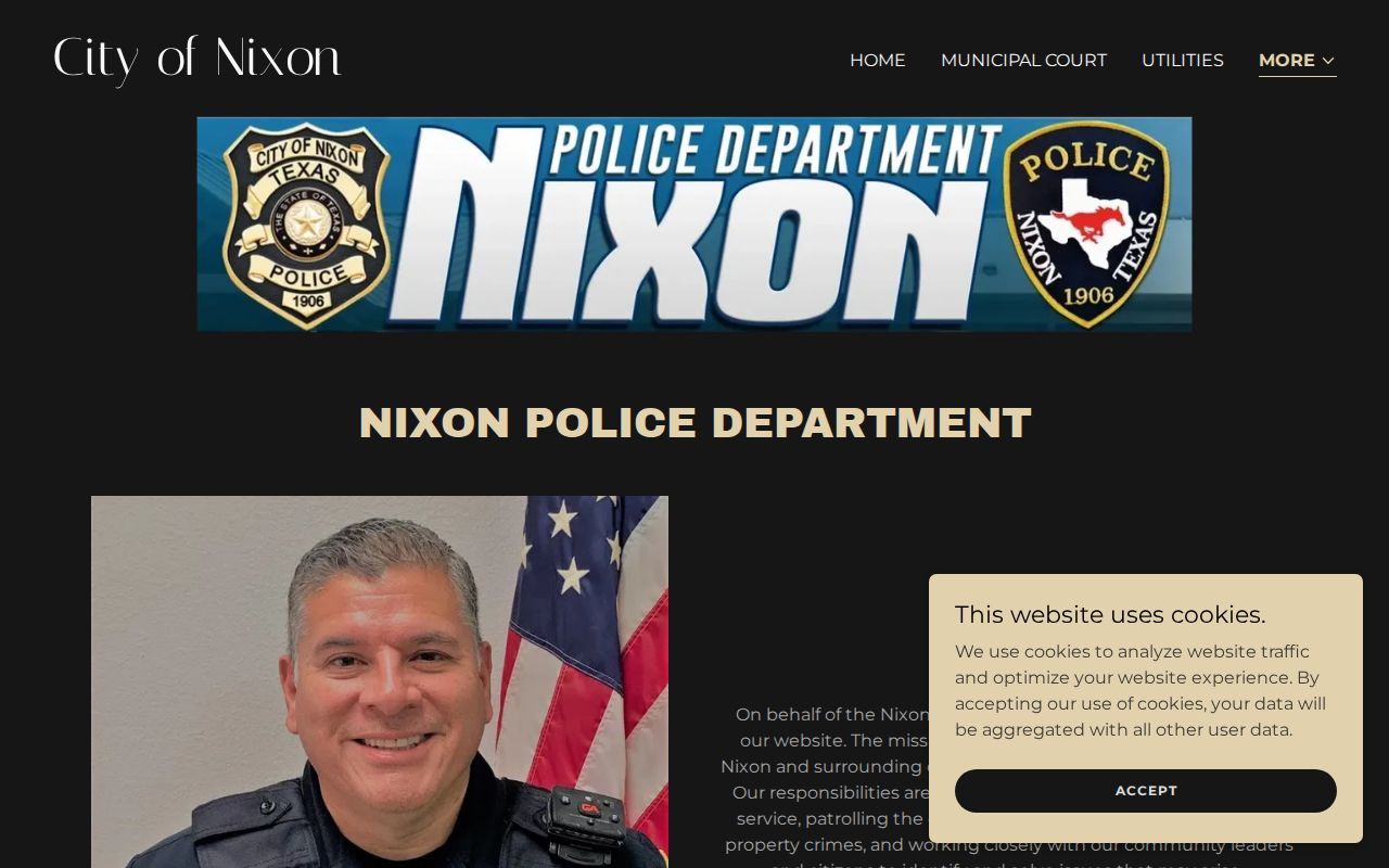 Nixon Police Department official records page