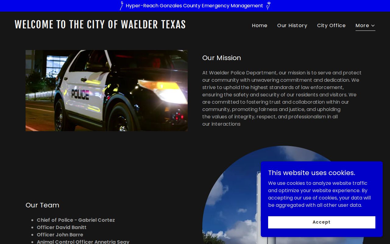 Waelder Police Department official page